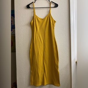 Yellow dress with side slits